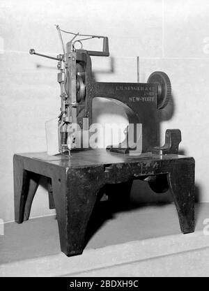 Singer Sewing Machine, 1849 Stock Photo