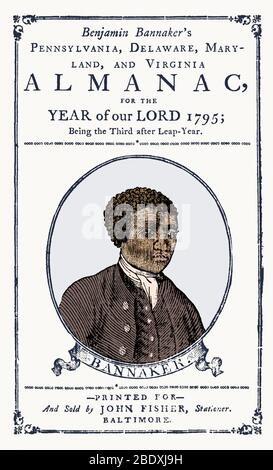 Benjamin Banneker, Almanac, 1795 Stock Photo