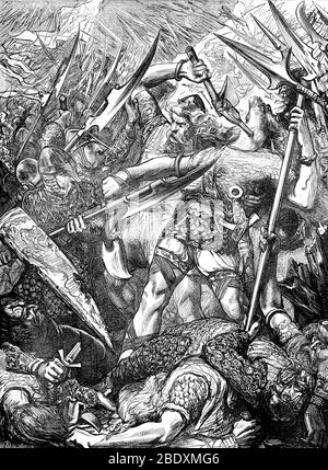 Battle of Hastings, Death of Harold Godwinson, 1066 Stock Photo