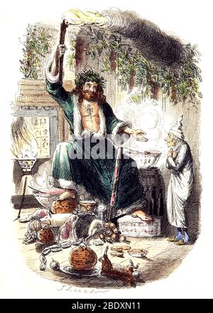 A Christmas Carol, Ghost of Christmas Present Stock Photo