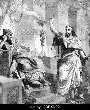 Nebuchadnezzar II and Daniel, 6th Century BC Stock Photo