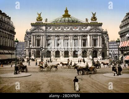 Paris Opera House, Palais Garnier, 1890s Stock Photo