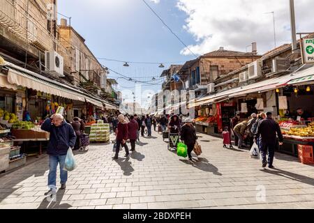 Mahane Yehuda Market in Jerusalem, Israel Stock Photo