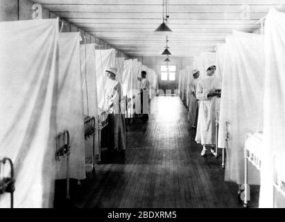 WWI, Spanish Flu Pandemic, 1918 Stock Photo