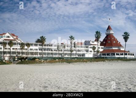 Hotel on Coronado Beach Stock Photo