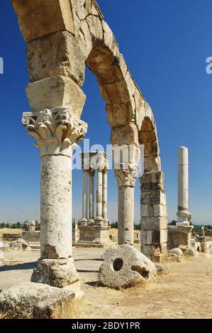 Umayyad Ruins, Anjar, Lebanon Stock Photo