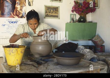 Making Pottery, Mexico Stock Photo