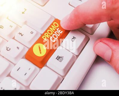 Handwriting text writing Promo Code. Conceptual photo digital numbers ...
