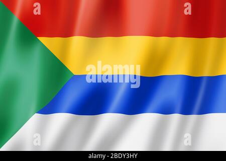 Druze people ethnic flag. 3D illustration Stock Photo