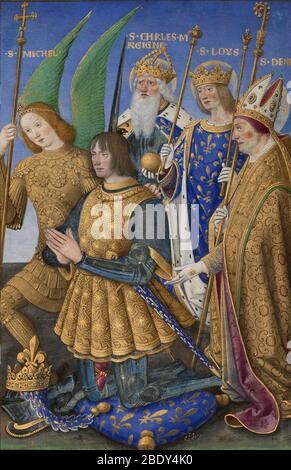 Louis XII of France Kneels in Prayer Stock Photo