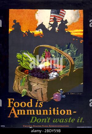 WWI, Food Conservation Poster, 1918 Stock Photo