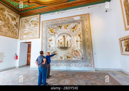 Mosaic of Triumph of Neptune. Stock Photo