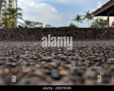Pebble Wall and ground Texture Stock Photo