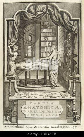 Kulmus about Perform Autopsy, 18th century Stock Photo