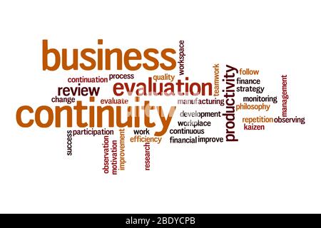 Business continuity word cloud concept on white background Stock Photo