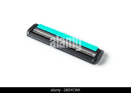 Shaver cartridge for a razor close-up isolated on a white background Stock Photo