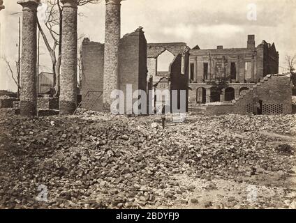 Ruins in South Carolina, American Civil War, 1865 Stock Photo