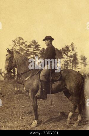 Man on Horseback, American Civil War, 1862 Stock Photo