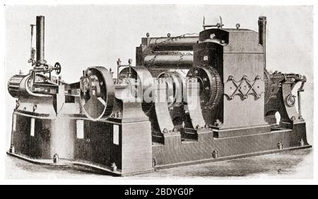 Thomas Edison, Steam Dynamo 'Jumbo,' 1882 Stock Photo