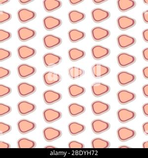 Heart shape seamless pattern doodle abstract background illustration ...