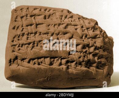 Gula Incantation, Medical Cuneiform Tablet Stock Photo