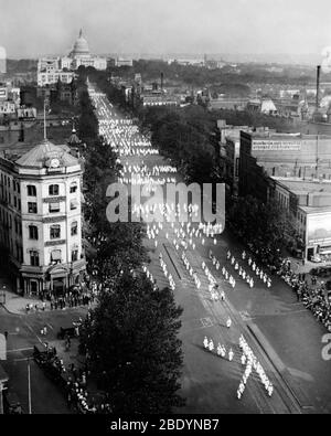KKK March on Washington, DC, 1926 Stock Photo