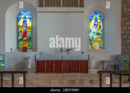 Inside St Peters Church, Parham, Antigua, West Indies Stock Photo