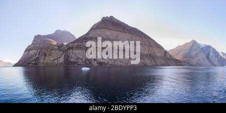 Greenland landscape with beautiful coloured rocks. Stock Photo