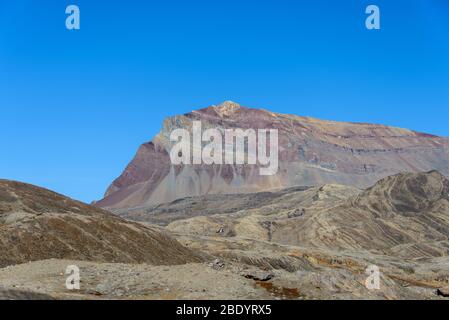 Greenland landscape with beautiful coloured rocks. Stock Photo