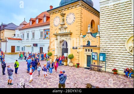 CZESTOCHOWA, POLAND - JUNE 12, 2018: Jasna Gora monastery complex is a popular tourist destination famous for its shrines and notable religion value, Stock Photo