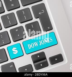 Dow Jones button on a computer keyboard Stock Photo