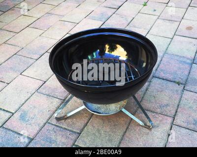 Burning Charcoal in a Barbecue Grill, 1 of 4 Stock Photo