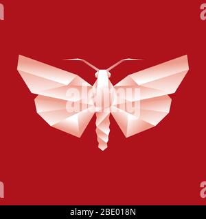 Vector. Abstract polygonal butterfly. Geometric linear butterfly. Illustration Vector. eps 10 Stock Vector