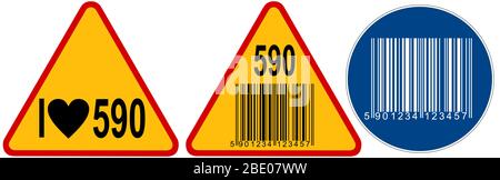 barcodes as an international standard for marking various types of products. Stock Vector