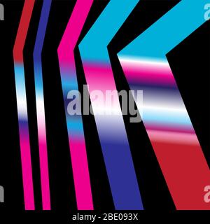 Abstract color background with geometric objects on dark background. Stock Vector