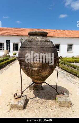 Very large urn in the gardens of Vista Alegre porcelain factory at the porcelain factory Ílhavo, Portugal Stock Photo