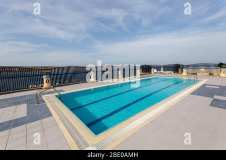 Swimming pool, Hotel Luna, Mellieha, Malta Stock Photo