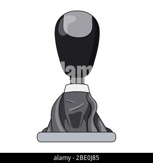 mechanical cartoon gearbox. white background isolated vector illustration Stock Vector