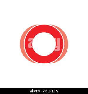 circle 3d linked ring logo vector Stock Vector
