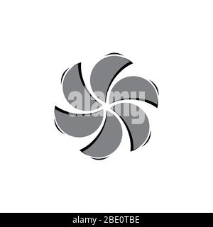 Turret Rotation Symbol circle movement rotation fan symbol vector Stock Vector Image & Art - Alamy