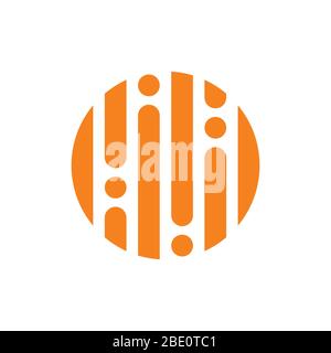 circle dots line abstract rain water logo vector Stock Vector