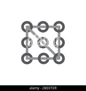 chain ring connected symbol logo vector Stock Vector