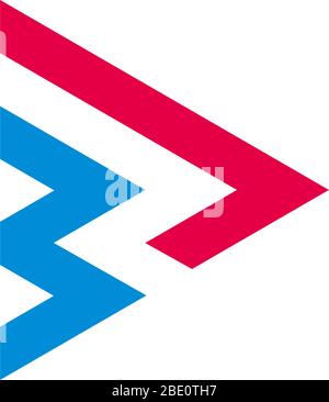 abstract letter db arrow geometric triangle symbol logo vector Stock Vector