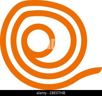 letter e spiral stripes ribbon motion logo vector Stock Vector