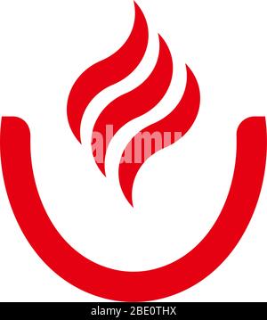 letter u curves decoration symbol logo vector Stock Vector