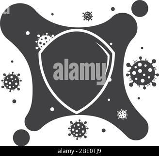 protection avoid transmission agent corona virus symbol vector Stock Vector