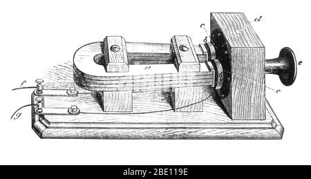 Bell's Long Distance Telephone, 1876 Stock Photo