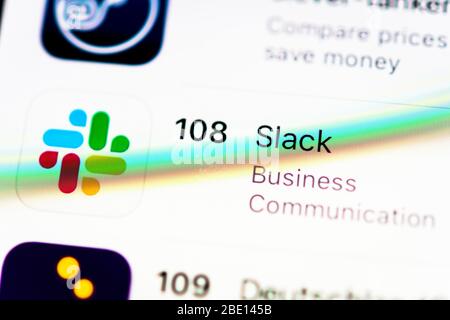 Slack app icon on mobile phone Stock Photo - Alamy