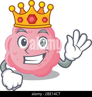 A Wise King of anaplasma phagocytophilum mascot design style Stock Vector