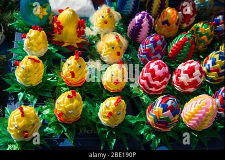 2019 04 14. Lithuania, Vilnius.  Easter, easter eggs. Stock Photo